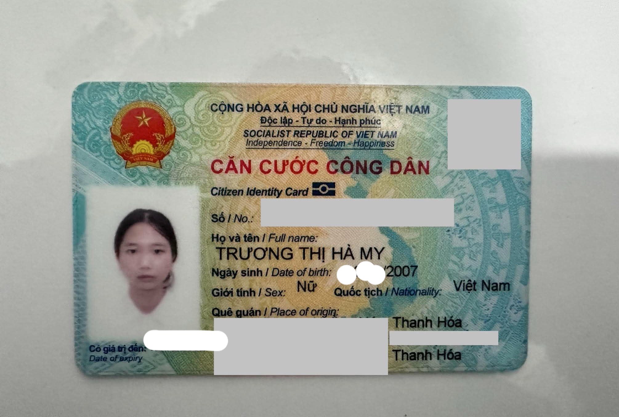 🆘 Rơi ví giấy tờ ở tpHCM tên Trương Thị Hà My 2007