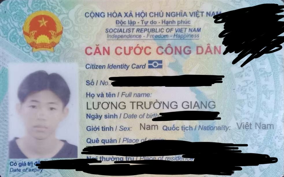 ‼️Hồ Chí Minh: Tìm ví giấy tờ tên Lương Trường Giang