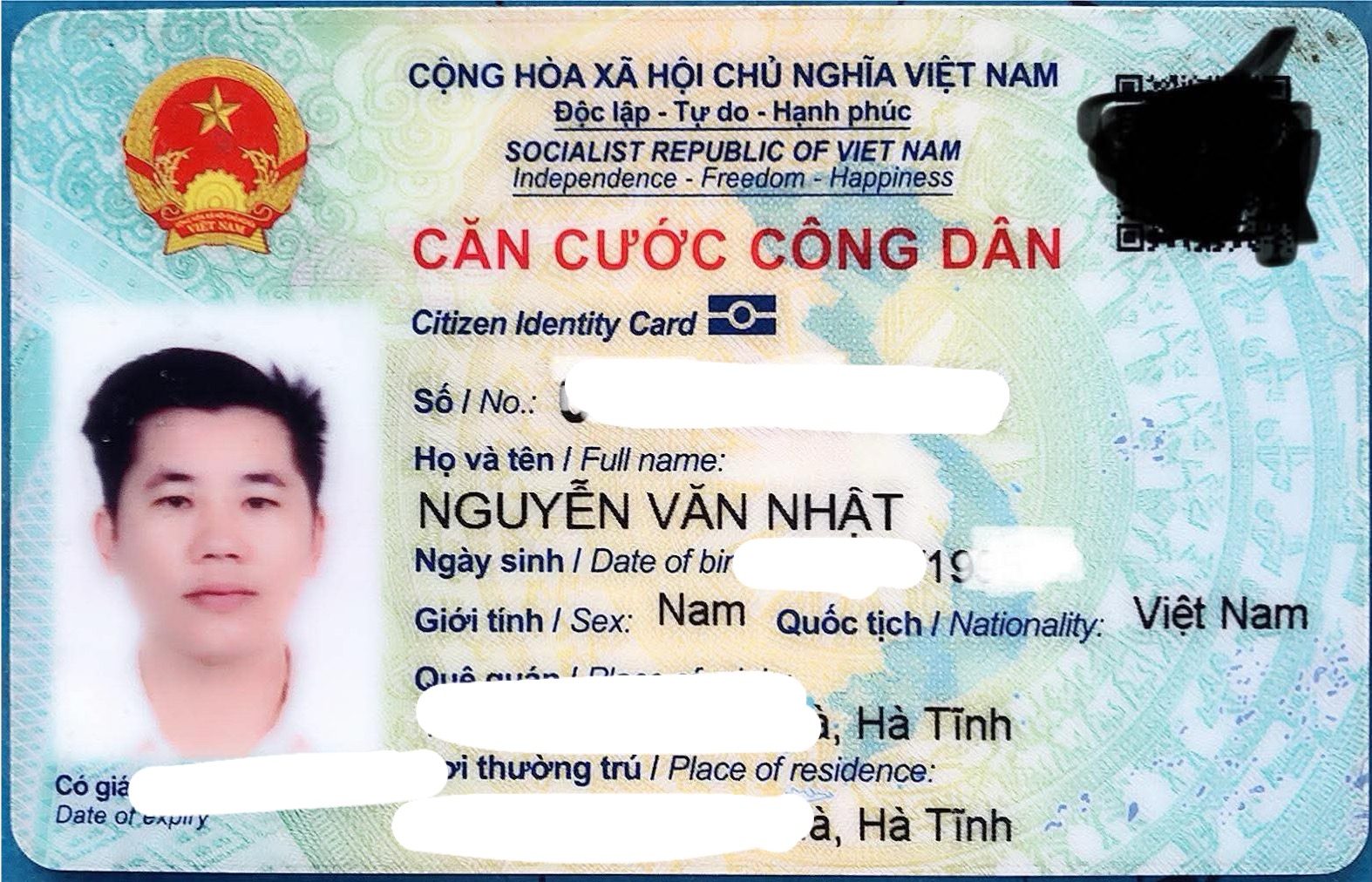 🆘 Rơi ví giấy tờ ở Nha Trang - Khánh Hoà tên Nguyễn Văn Nhật 1995 Hà Tĩnh