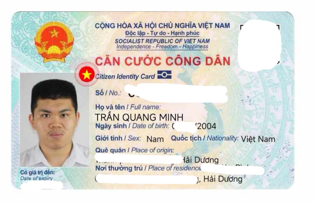🆘 Rơi giấy tờ ở Hà Nội tên Trần Quang Minh 2004 Hải Dương
