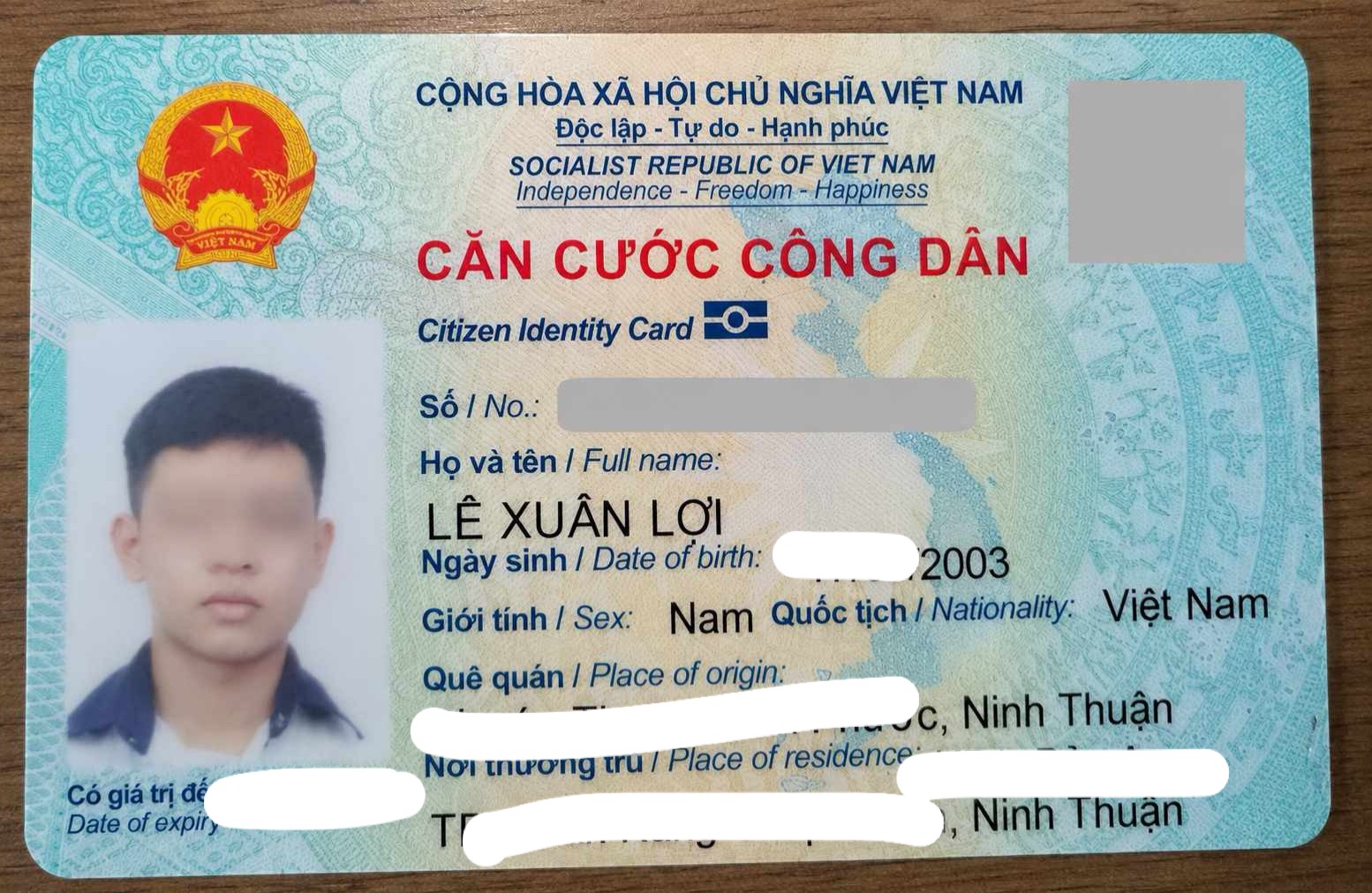 🆘 Rơi ví giấy tờ ở Đăk Lăk tên Lê Xuân Lợi 2003 Ninh Thuận