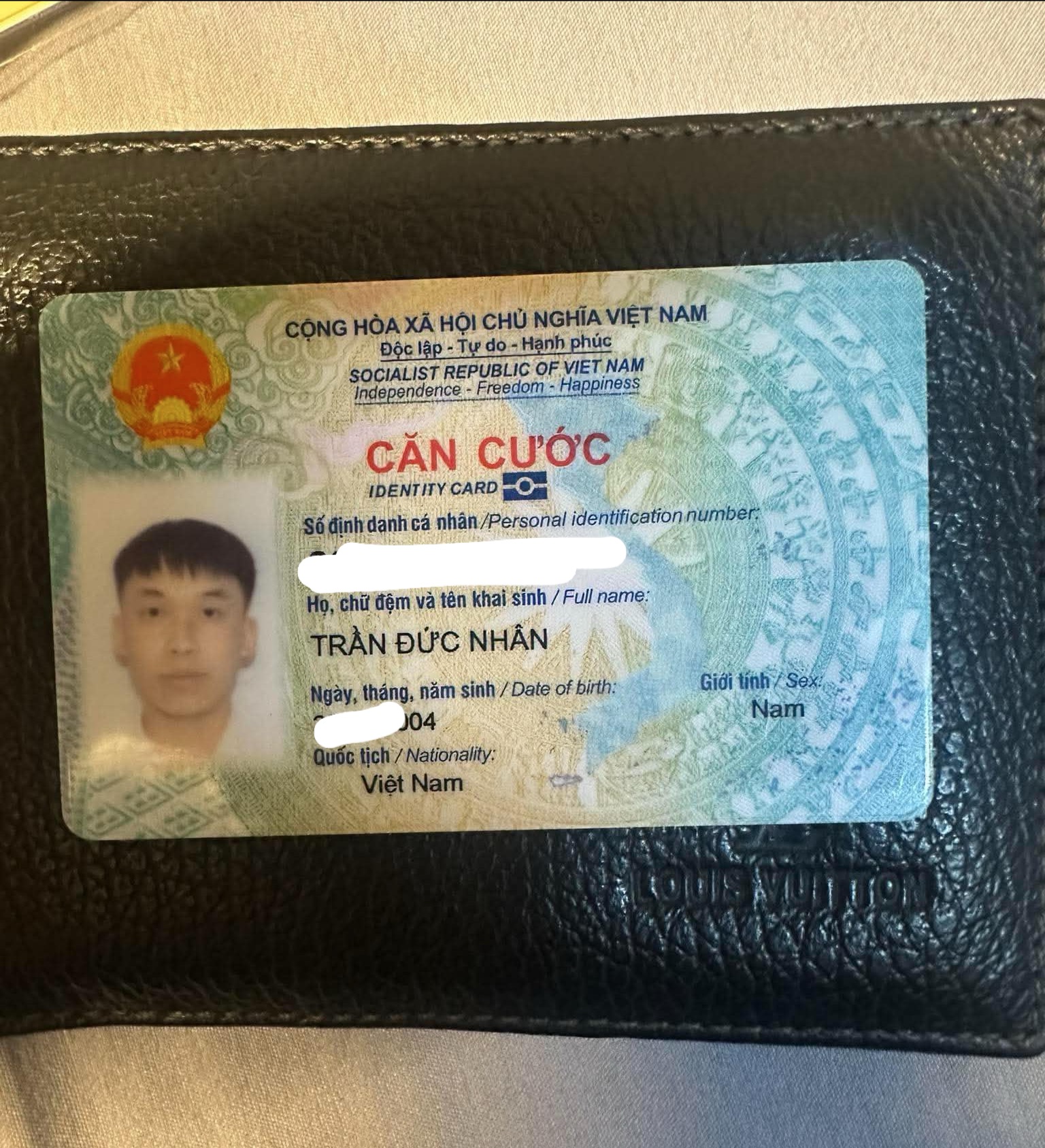 🆘 Rơi ví giấy tờ ở Hải Phòng tên Trần Đức Nhân 2004 Nam Định