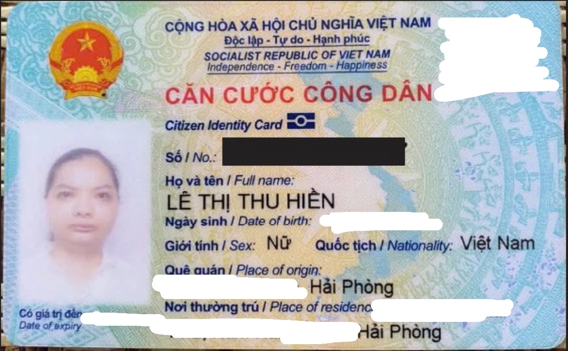 ‼️Hải Phòng: Tìm ví giấy tờ có tên Lê Thị Thu Hiền