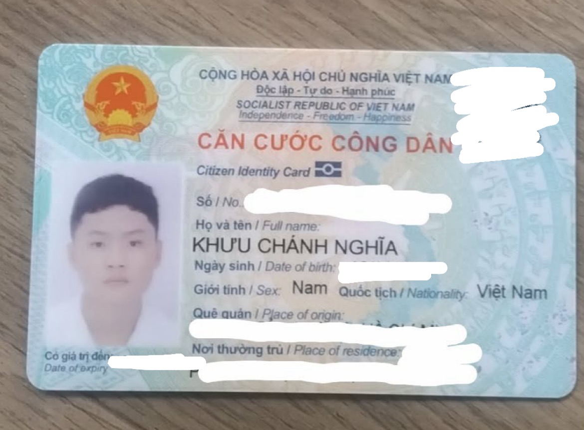 ‼️ Hồ Chí Minh: Tìm ví giấy tờ tên Khưu Chánh Nghĩa