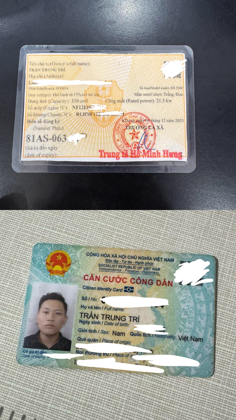 Tìm ví và giấy tờ Tên Trần Trung Trí,2002  rơi ở TP HCM