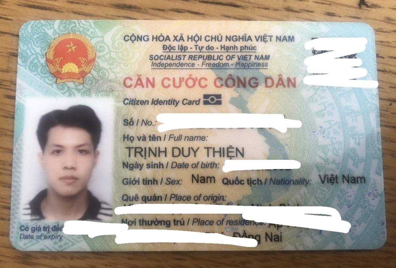 Tìm ví nâu tên Trịnh Duy Thiện rơi ở Hồ Chí Minh