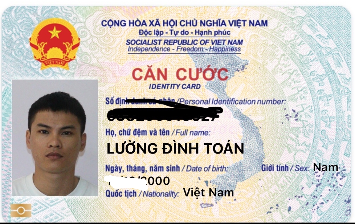 📌 Rơi cccd tên Lường Đình Toán 2000 tại TP HCM 