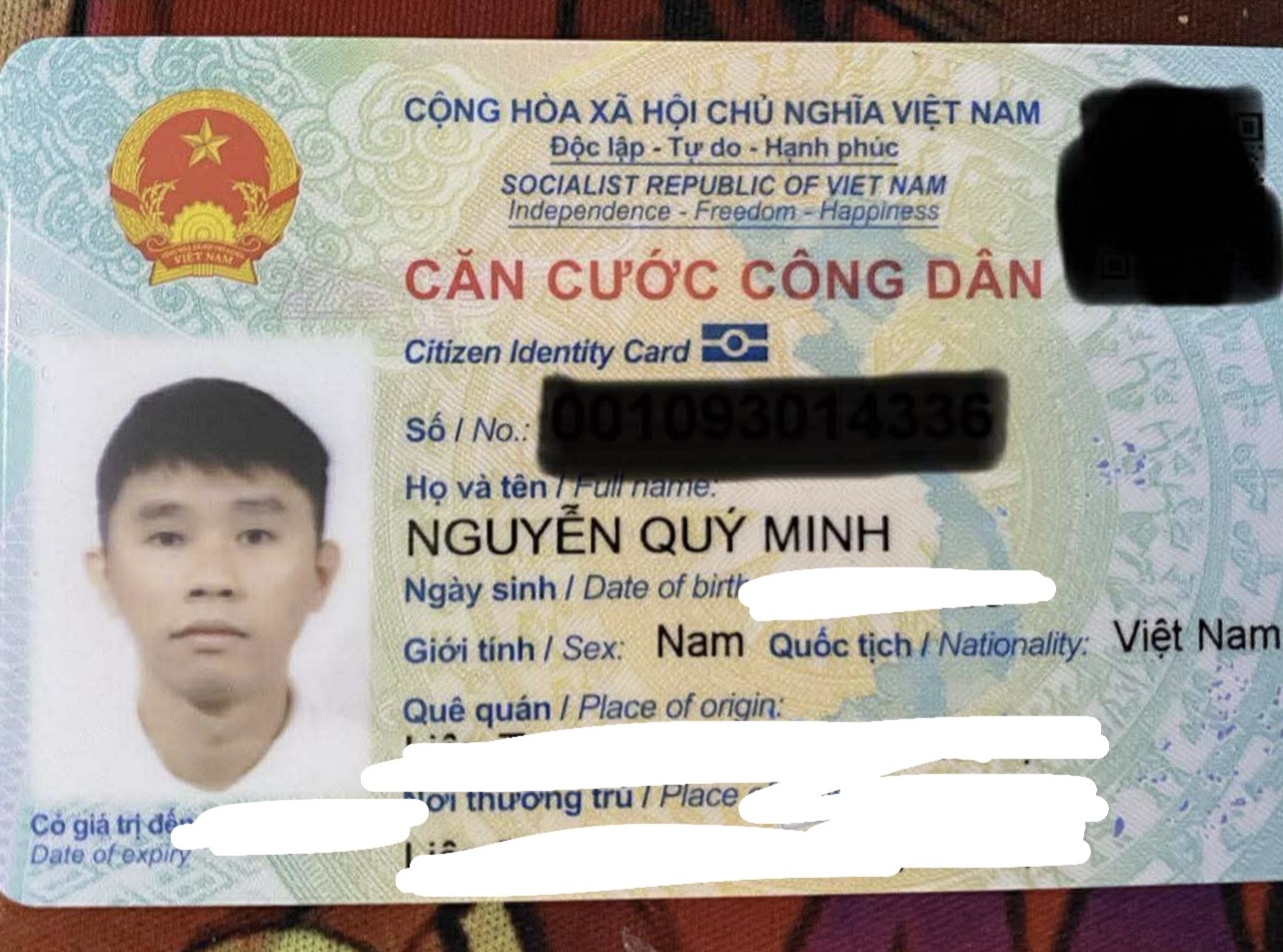 Tìm ví tên Nguyễn Quý Minh 1993 rơi ở Hà Nội