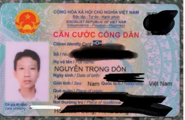Tìm ví và giấy tờ tên NGUYỄN TRỌNG DÔN, rơi ở Bình Dương