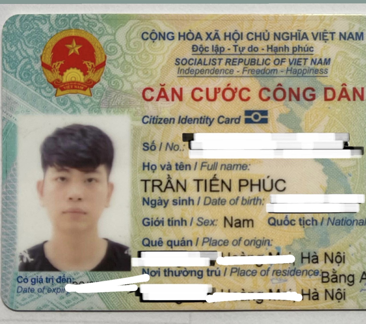 Rơi ví ở Hoà Bình tên Trần Tiến Phúc