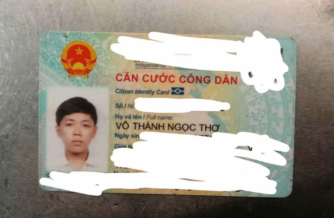 Rơi ví giấy tờ ở tpHCM tên Võ Thành Ngọc Thơ