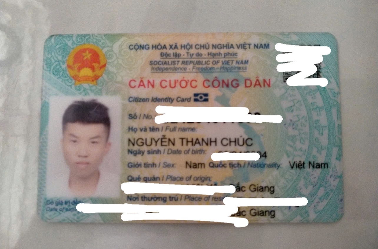 Rơi ví từ Bắc Ninh->Hưng Yên tên Nguyễn Thanh Chúc 2004