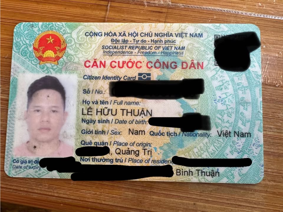 Rơi ví giấy tờ ở Q2 - tpHCM tên Lê Hữu Thuận