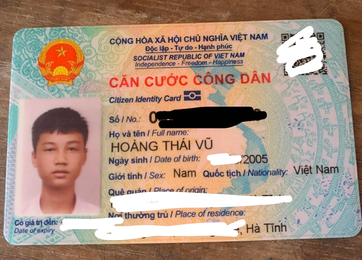 📌 tìm ví rơi tại Huế tên Hoàng Thái Vũ 2005