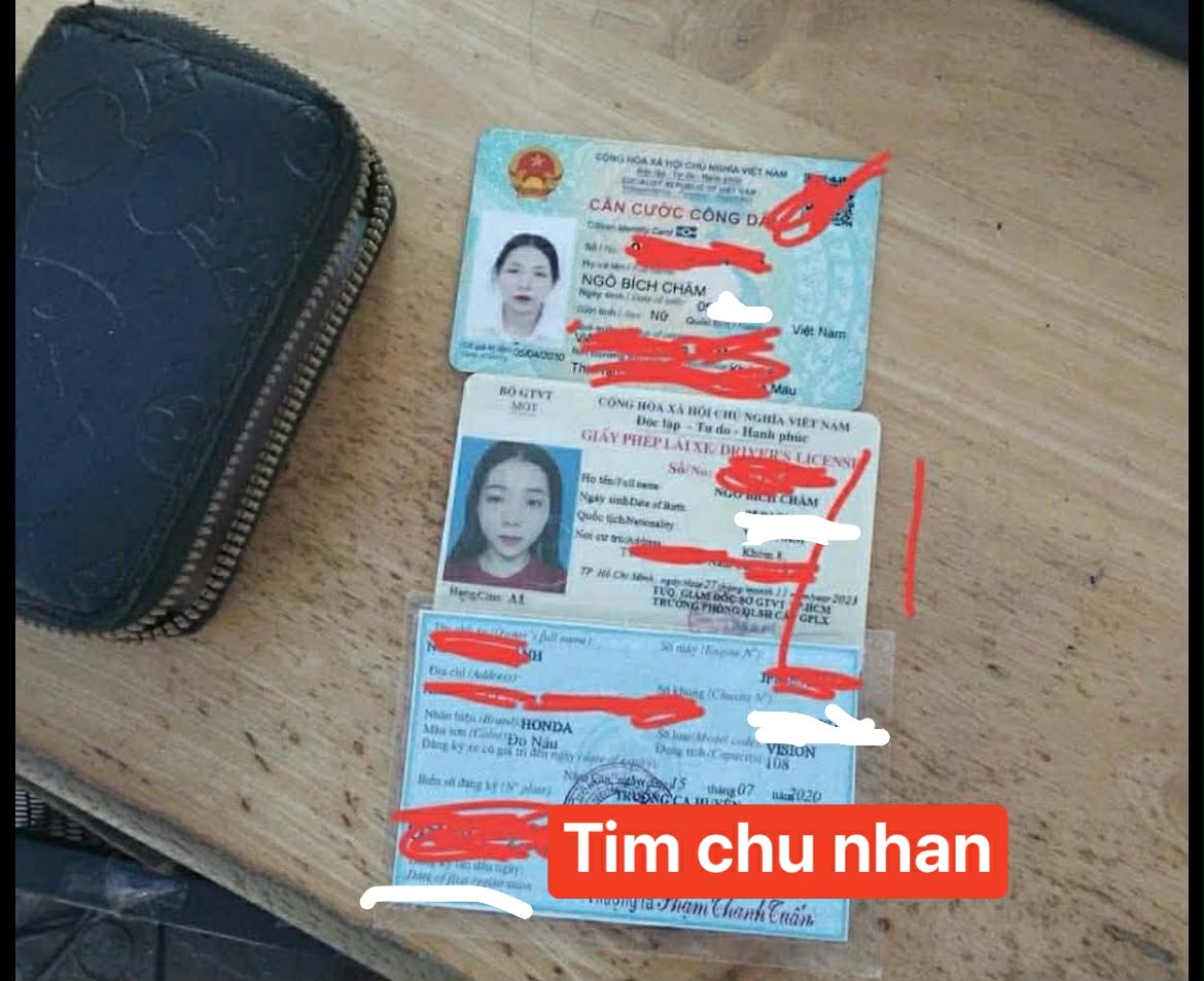 Nhặt được ví của chị Ngô Bích Châm tại Cà Mau