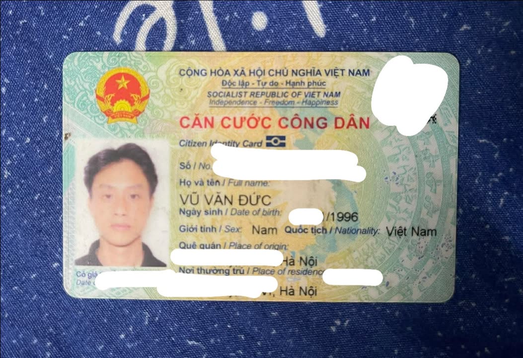 Rơi ví giấy tờ ở Hà Nội tên Vũ Văn Đức 1996