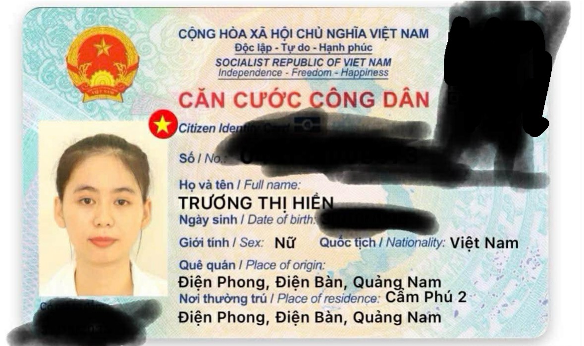 Rơi balo tại Huế trong đó có CCCD tên Trương Thị Hiền