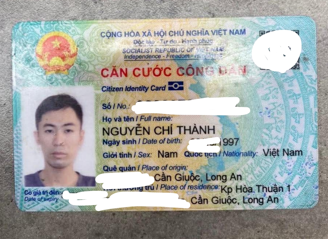 📌 rơi ví ở Long An tên Nguyễn Chí Thành 1997