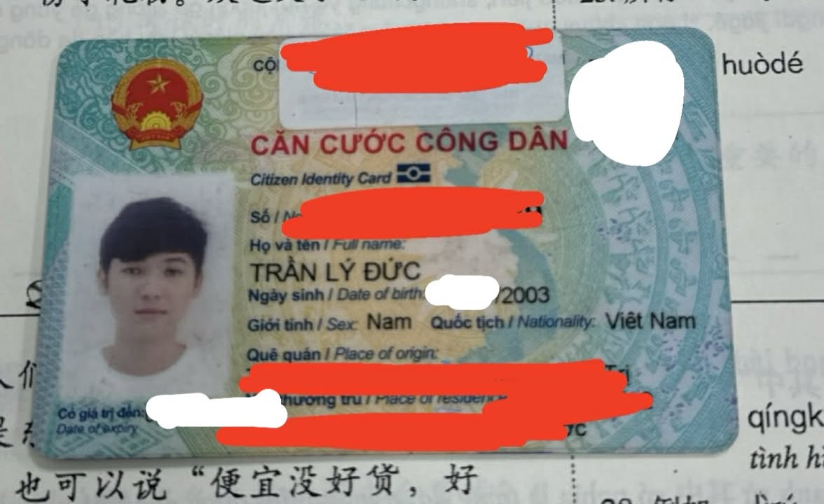 RƠI VÍ GIẤY TỜ ở TPHCM tên Trần Lý Đức 2003
