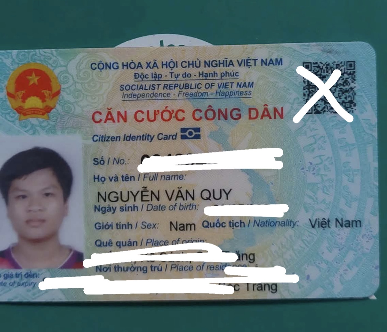 Rơi ví Cần Thơ tên Nguyễn Văn Quy 2004