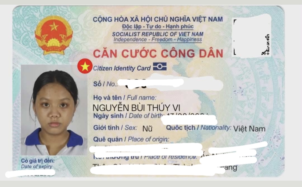 Rơi ví Hồ Chí Minh tên Nguyễn Bùi Thuý Vi 2004