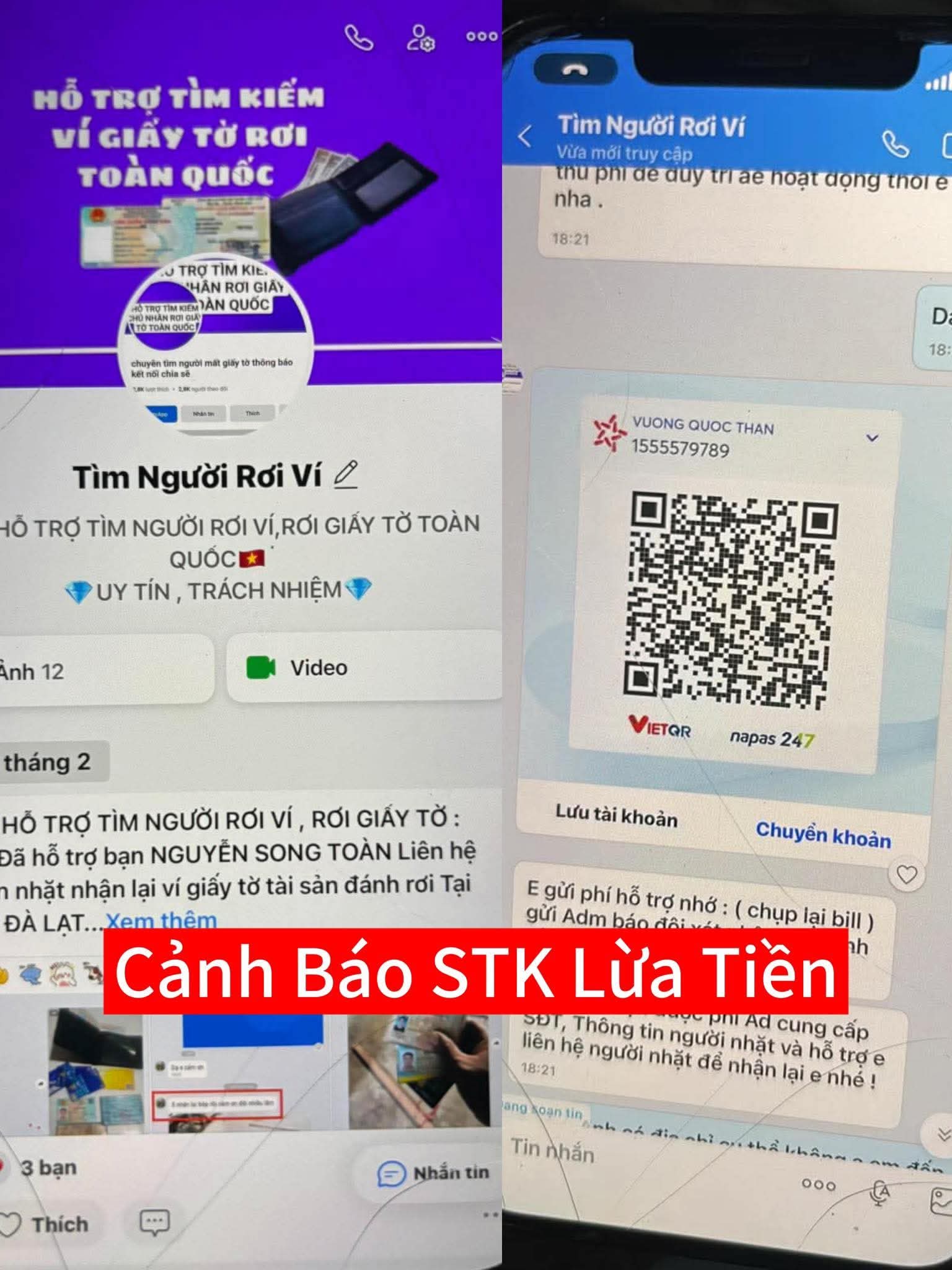 Cảnh báo stk MB - 1555579789 - sdt 0922501009 lừa tiền người rơi đồ.