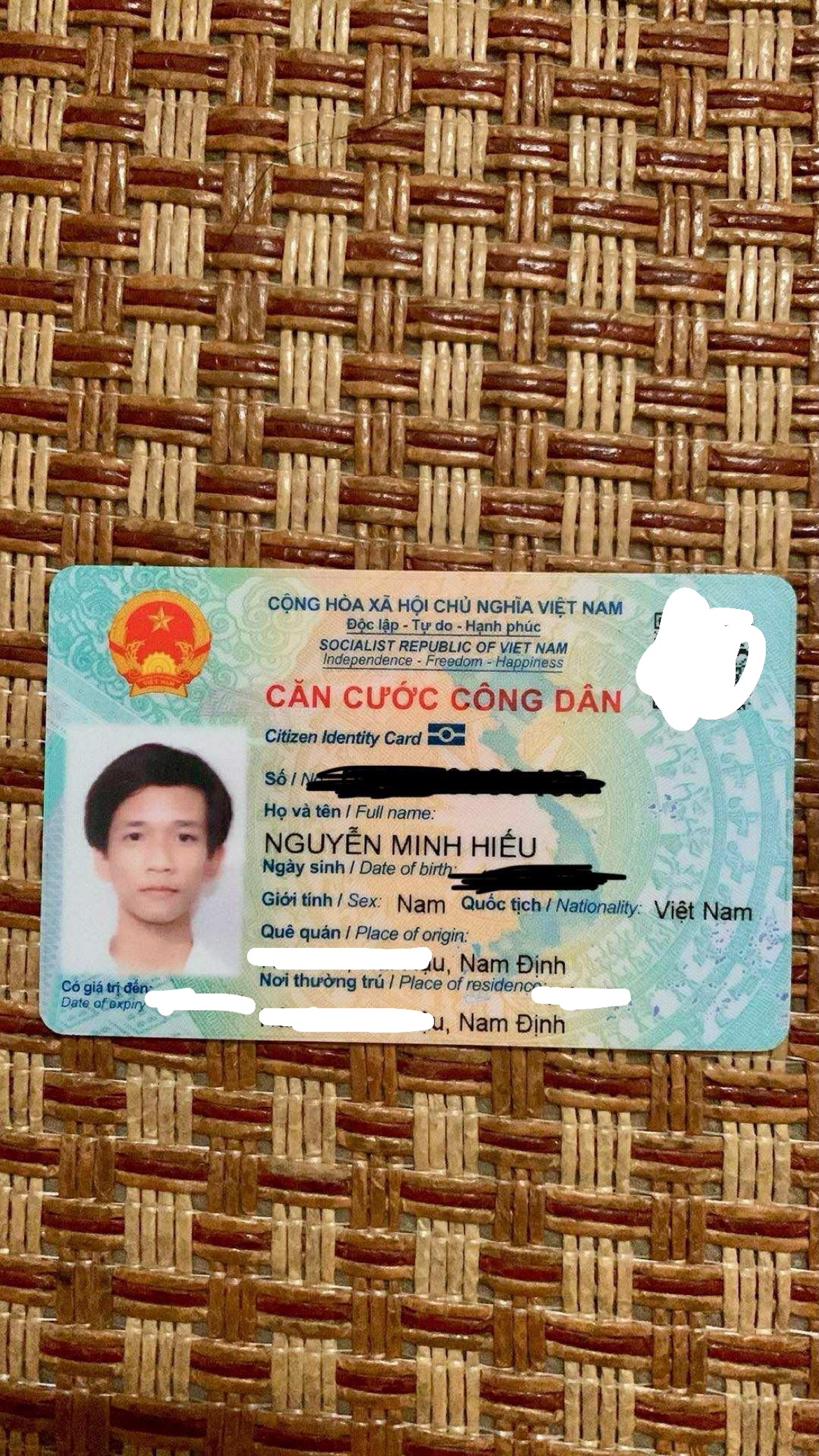 ‼️Hà Nội : Tìm ví giấy tờ tên Nguyễn Minh Hiếu