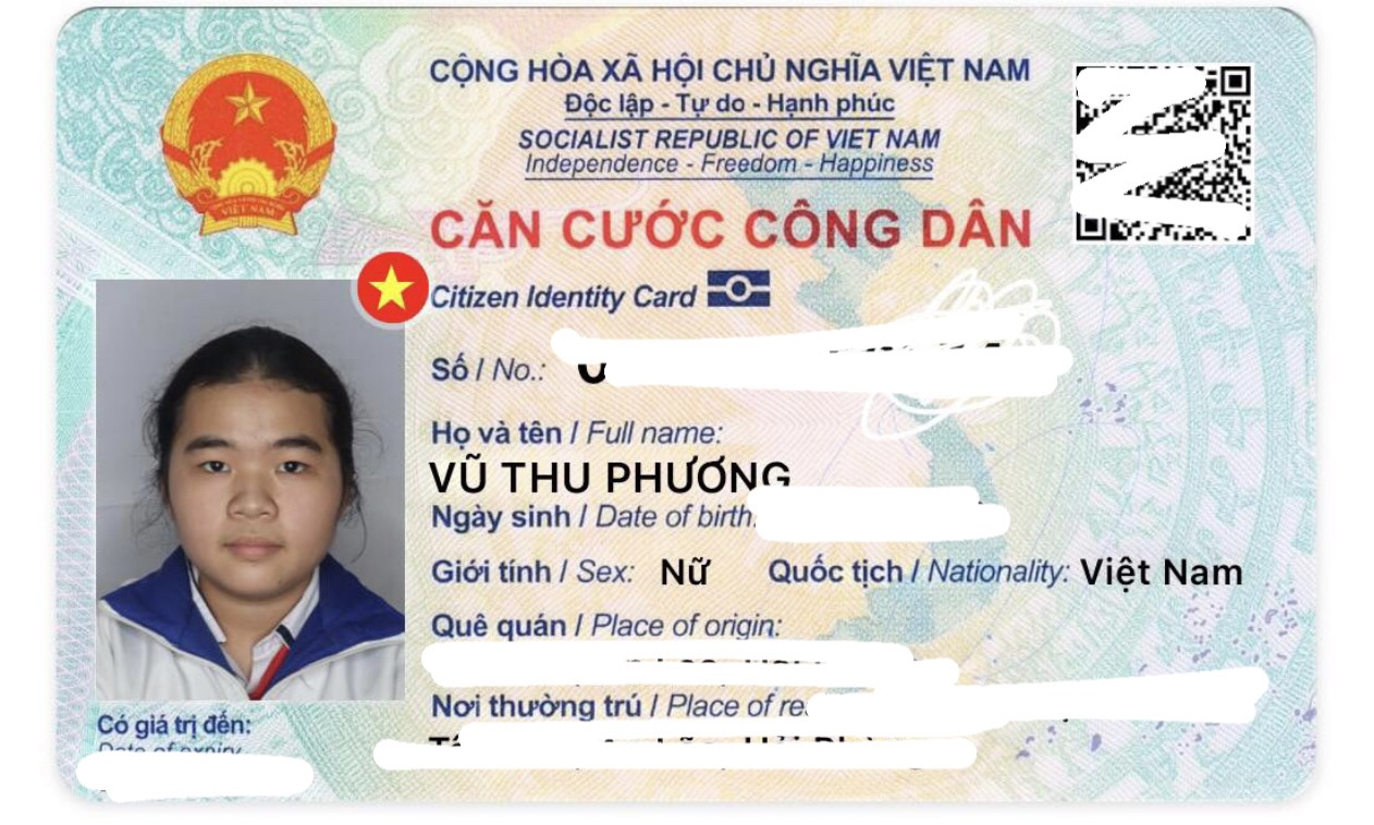 Rơi căn cước ở Hải Phòng tên Vũ Thu Phương 2006