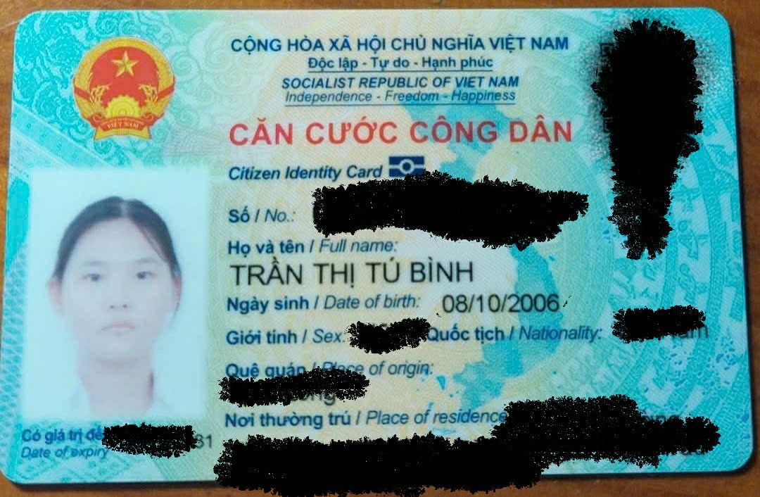 Rơi căn cước ở Hồ Chí Minh tên Trần Thị Tú Bình 2006