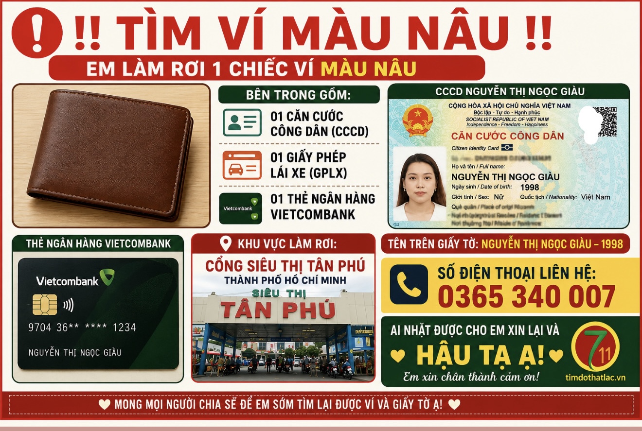 Rơi ví Hồ Chí Minh tên Nguyễn Thị Ngọc Giàu 1998