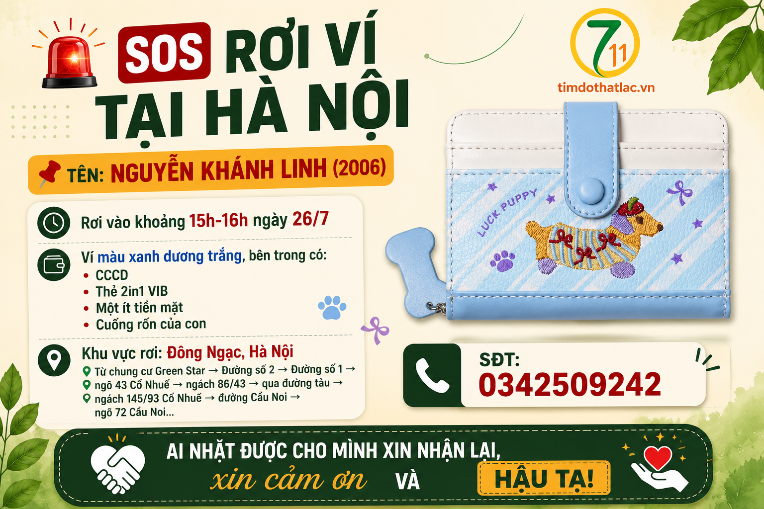 📌 rơi ví tại Hà Nội tên Nguyễn Khánh Linh 2006