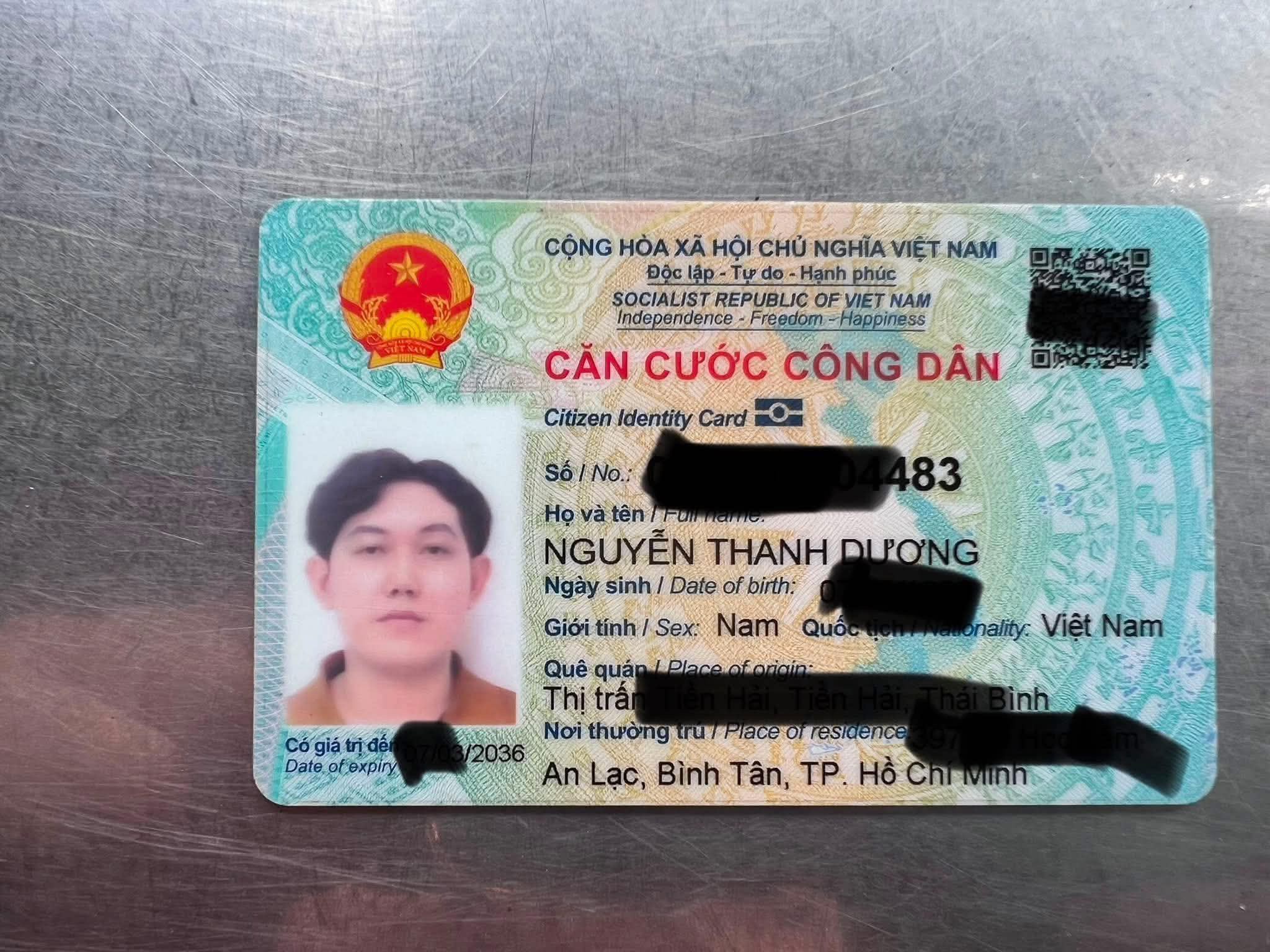 Rơi ví ở Hồ Chí Minh tên Nguyễn Thanh Dương