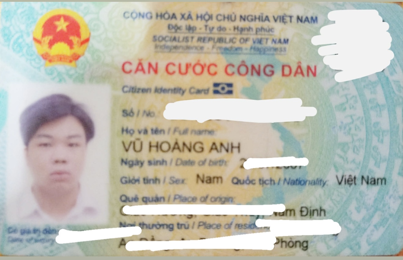 Rơi ví ở Hải Phòng tên Vũ Hoàng Anh 2007