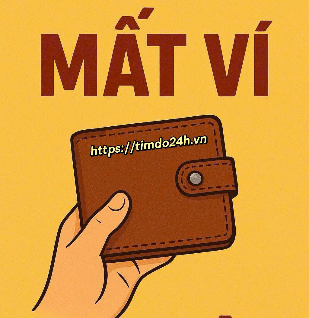 Tìm ví màu nâu bị rớt