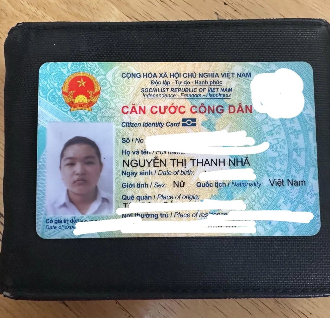 Rơi ví Hồ Chí Minh tên Nguyễn Thị Thanh Nhã 2008
