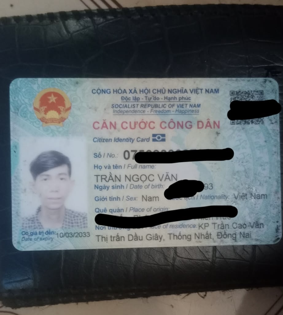Rơi ví ở Hồ Chí Minh tên Trần Ngọc Văn 1993