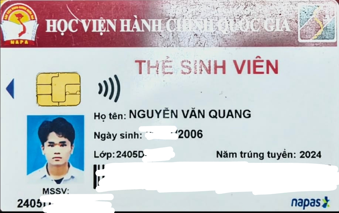 📌 rơi ví tại Hà Nội tên Nguyễn Văn Quang 2006