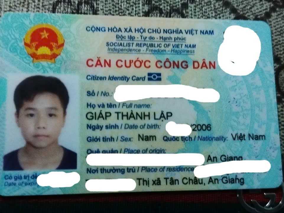 📌 rơi ví tại Cần Thơ tên Giáp Thành Lập 2006
