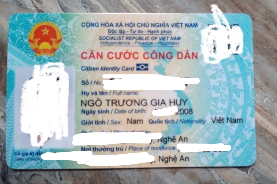 📌 tìm cccd tên Ngô Trương Gia Huy 2008 rơi tại Hà Nội