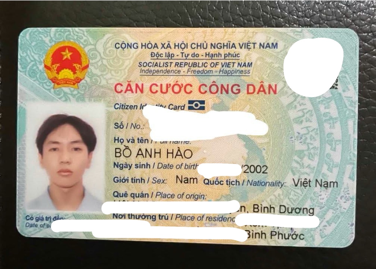 🆘 TÌM VÍ GIẤY TỜ RƠI Ở TPHCM tên Bồ Anh Hào