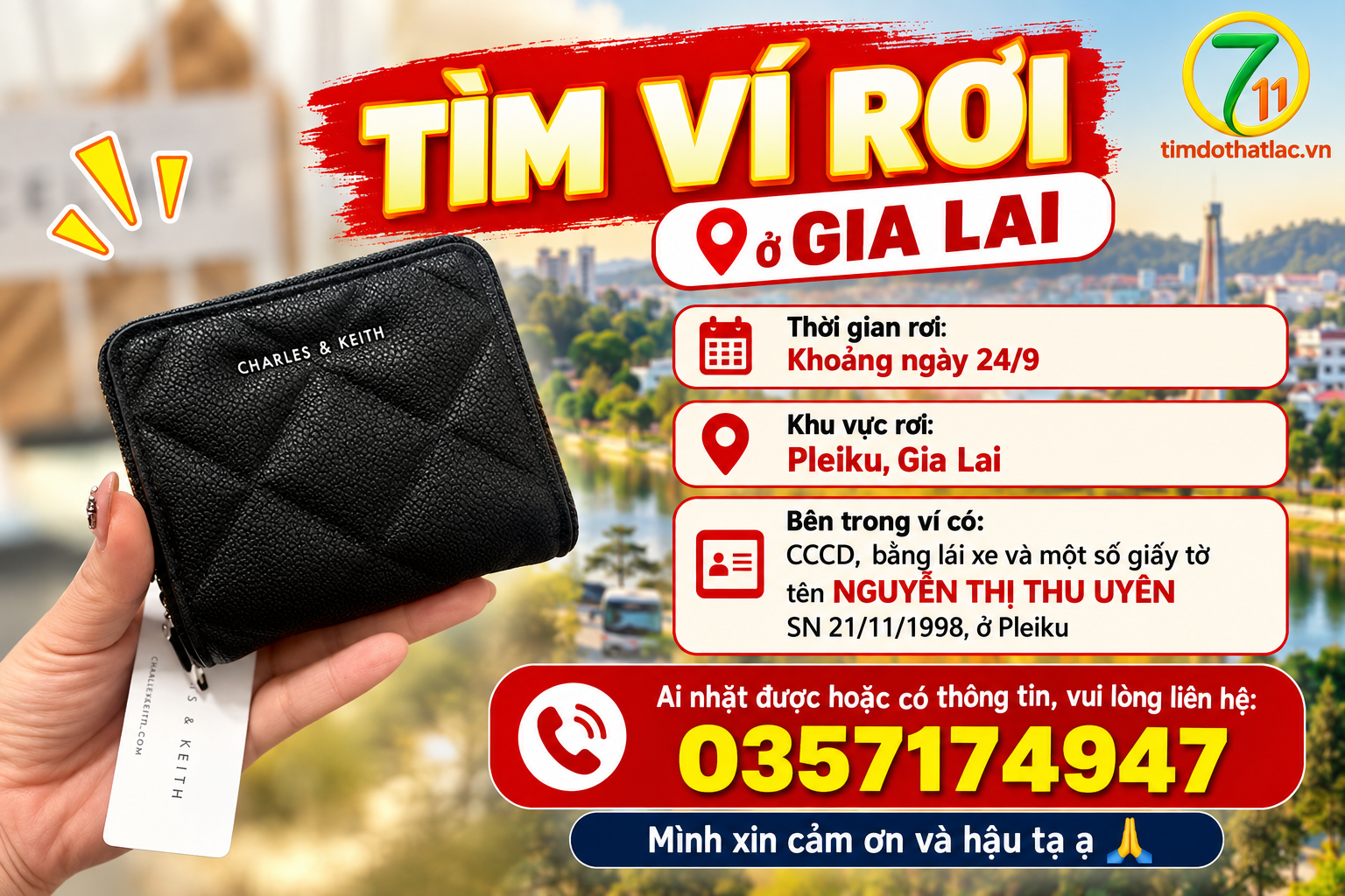 rơi giấy tờ ở Gia Lai